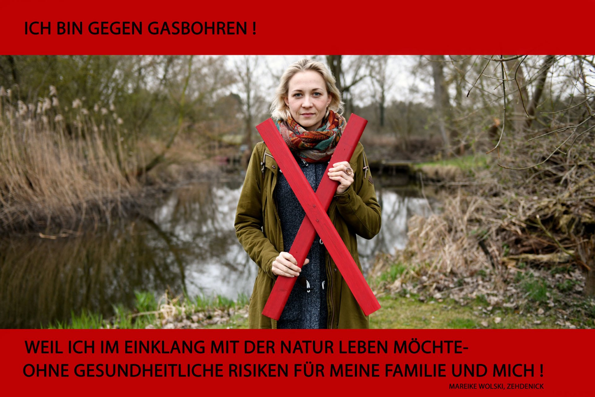 Gegen Gasbohren: Mareike Wolski, Zehdenick